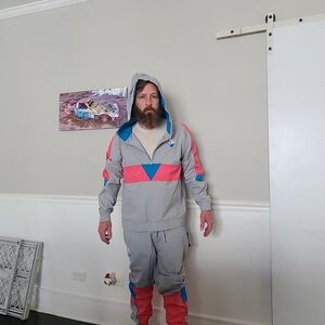 Pink dolphin track suit jump large new with tags windbreaker